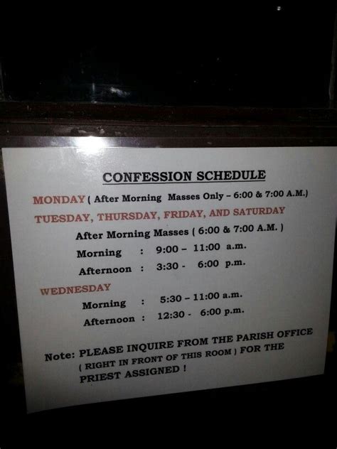 confession schedule redemptorist cebu